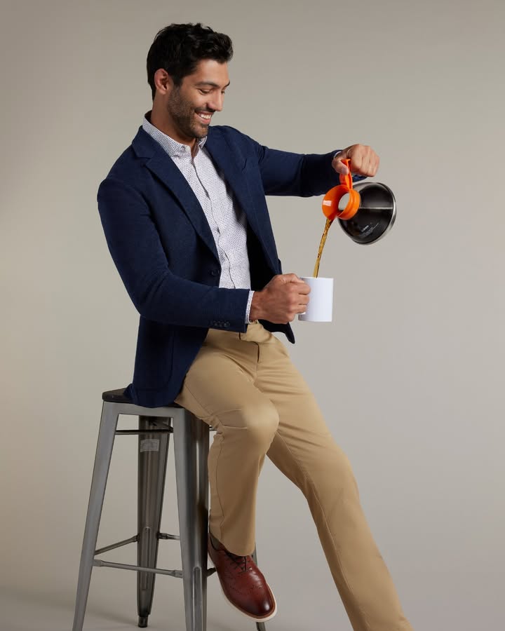 Your coffee hasn't hit yet, but your sport coat should