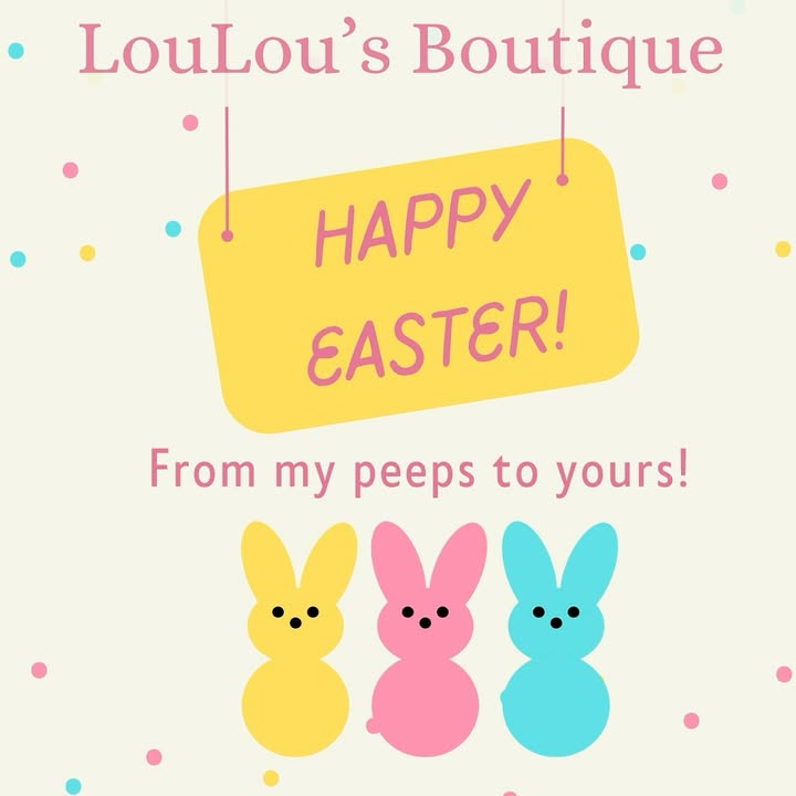 Wishing you a day full of family, love, happiness, sweet treats, and cute outfits 🐰 🙏🏻🐣  @shoploulousboutique