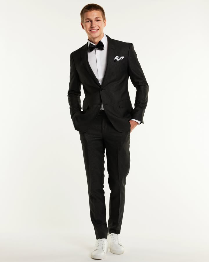 Show up in a tux to homecoming and you won’t just match the black-and-white theme, you’ll secure date number two
