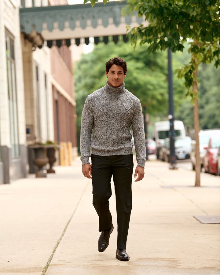 The kind of knit that makes you skip the jacket, because it’s the star